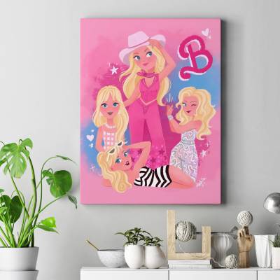 تابلو کنواس (بوم) طرح باربی ( Barbie ) - کد : 012