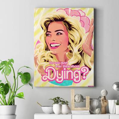 تابلو کنواس (بوم) طرح باربی ( Barbie ) - کد : 014 