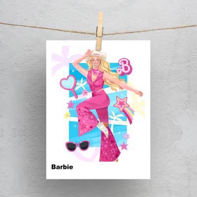 پولاروید(فتوکارت) طرح باربی ( Barbie ) - کد : 015