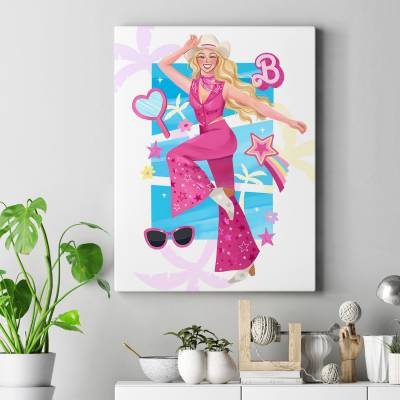 تابلو کنواس (بوم) طرح باربی ( Barbie ) - کد : 015