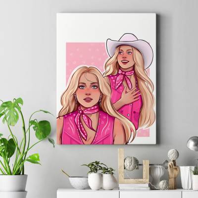 تابلو کنواس (بوم) طرح باربی ( Barbie ) - کد : 023