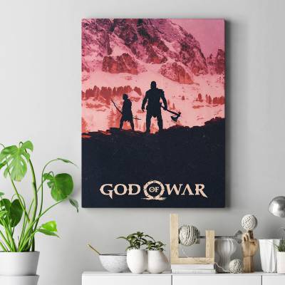 تابلو کنواس (بوم) طرح بازی خدای جنگ ( God of War ) - کد : 010
