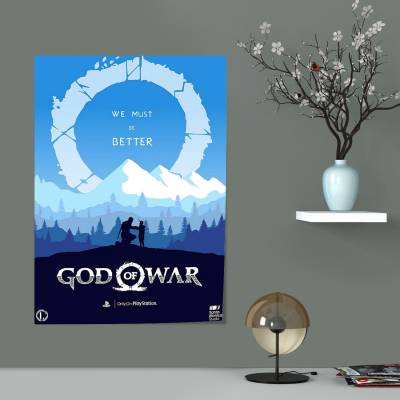 پوستر   طرح بازی خدای جنگ ( God of War ) - کد : 011