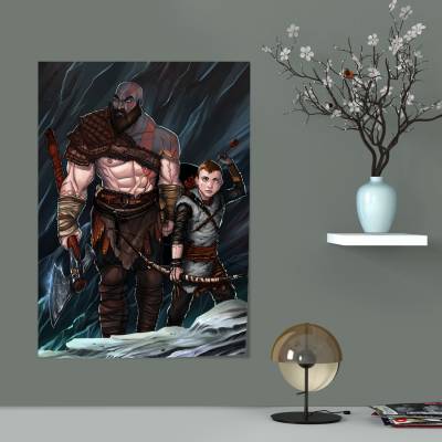 پوستر  طرح بازی خدای جنگ ( God of War ) - کد : 013