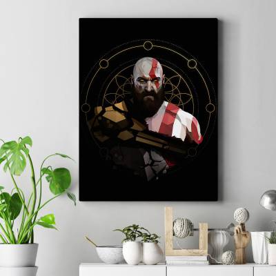 تابلو کنواس (بوم) طرح بازی خدای جنگ ( God of War ) - کد : 015