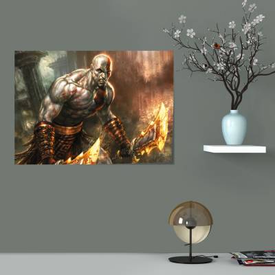 پوستر   طرح بازی خدای جنگ ( God of War ) - کد : 023