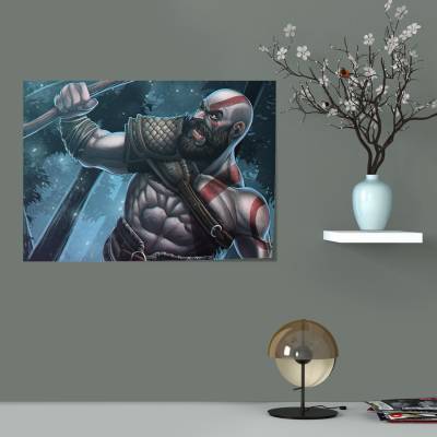 پوستر   طرح بازی خدای جنگ ( God of War ) - کد : 025