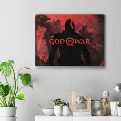 تابلو کنواس (بوم) طرح بازی خدای جنگ ( God of War ) - کد : 028