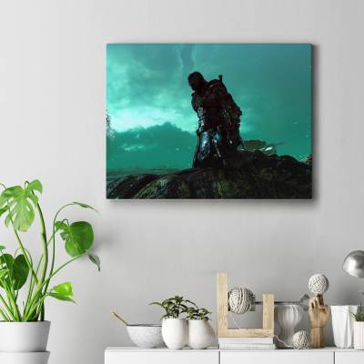 تابلو کنواس (بوم) طرح بازی خدای جنگ ( God of War ) - کد : 030
