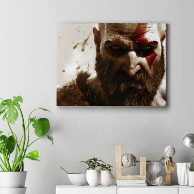 تابلو کنواس (بوم)  طرح بازی خدای جنگ ( God of War ) - کد : 031