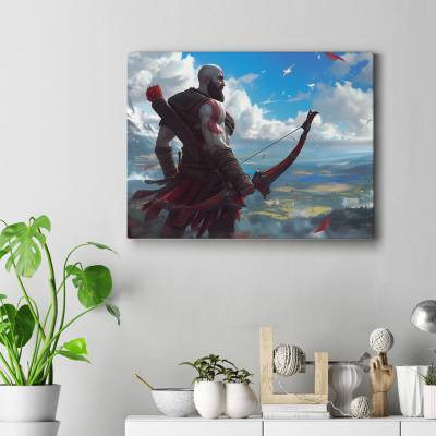 تابلو کنواس (بوم) طرح بازی خدای جنگ ( God of War ) - کد : 032