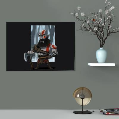 پوستر  طرح بازی خدای جنگ ( God of War ) - کد : 037
