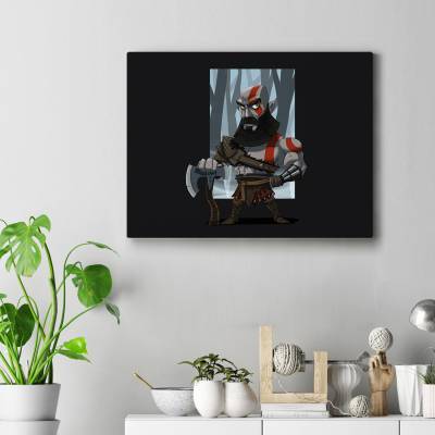 تابلو کنواس (بوم) طرح بازی خدای جنگ ( God of War ) - کد : 037