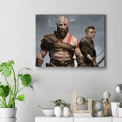 تابلو کنواس (بوم) طرح بازی خدای جنگ ( God of War ) - کد : 038