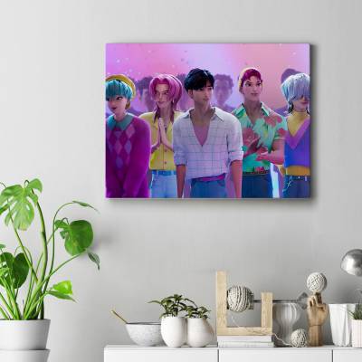 تابلو کنواس (بوم) طرح شکارچیان شیاطین کی‌پاپ ( KPop Demon Hunters ) - کد: 013