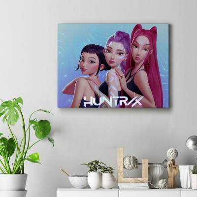 تابلو کنواس (بوم) طرح شکارچیان شیاطین کی‌پاپ ( KPop Demon Hunters ) - کد: 016