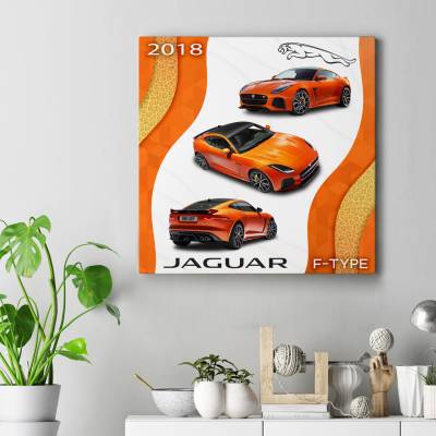 تابلو کنواس مربع (بوم) Jaguar F type