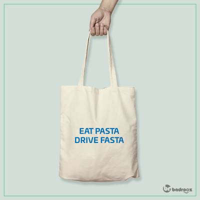 کیف خرید کتان (توت بگ) eat pasta drive fasta