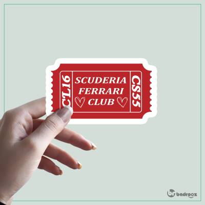 استیکر و برچسب scuderia ferrari club