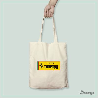 کیف خرید کتان (توت بگ) I NEED THERAPY