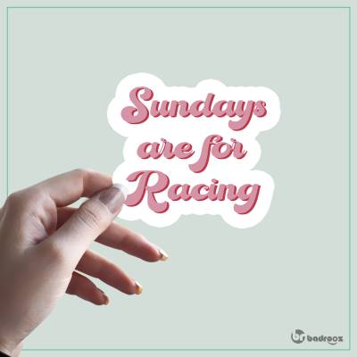 استیکر و برچسب sundays are for racing