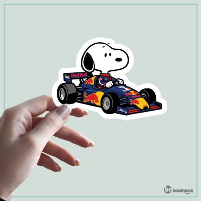 استیکر و برچسب snoopy redbull formula1