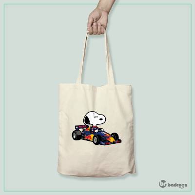 کیف خرید کتان (توت بگ) snoopy redbull formula1
