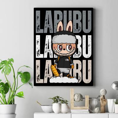 تابلو کنواس (بوم) طرح لبو بو ( Labubu ) - کد : 003