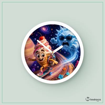 ساعت دیواری  بستنی فضانورد