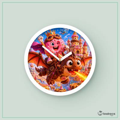 ساعت دیواری  دونات اژده ها سوار