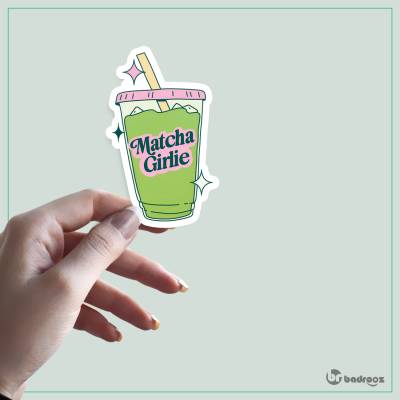 استیکر و برچسب Cute Club | Matcha Girlie | Aesthetic Pastel Sticker