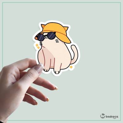 استیکر و برچسب Cute Club | Cool Cat | Kawaii Sticker