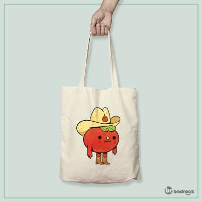 کیف خرید کتان (توت بگ) Cute Club | Cowboy Tomato | Funny Kawaii Sticker