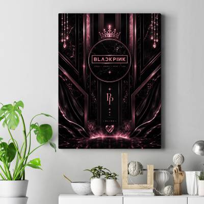 تابلو کنواس (بوم) طرح گروه کره ای بلک پینک ( BLACKPINK ) - کد : 056 
