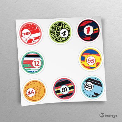 پک استیکر  f1 club | drivers helmet | racing
