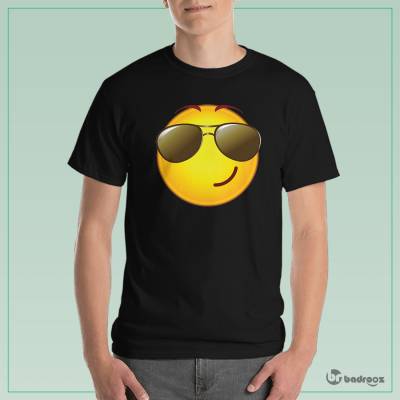 تی شرت مردانه ایموجی- عینک آفتابی