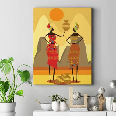 تابلو کنواس (بوم) آفریقا_نقاشی مدرن 1