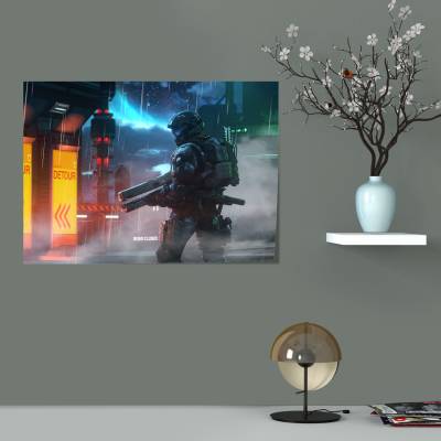 پوستر  طرح بازی هیلو ( Halo ) - کد : 007