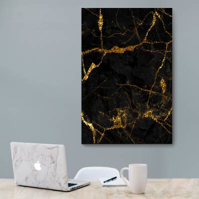 شاسی  طرح ماربل مشکی طلایی ( Marble ) - کد : 001