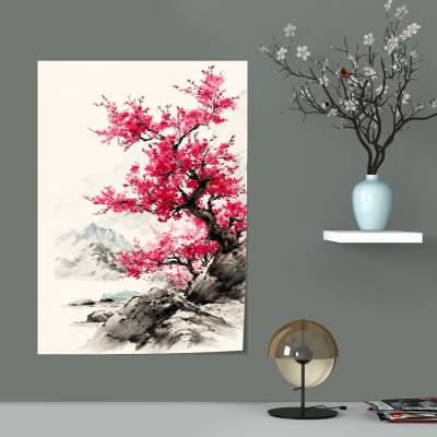 پوستر  شکوفه‌های ساکورا ( Sakura blossoms) - کد : 002