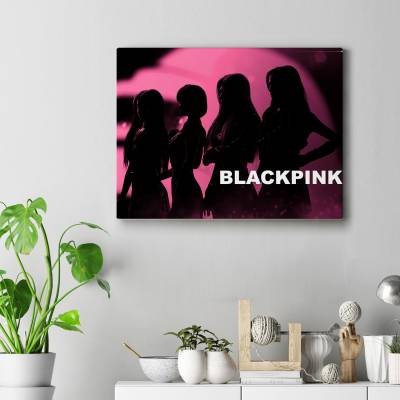 تابلو کنواس (بوم) طرح گروه کره ای بلک پینک ( BLACKPINK ) - کد : 057
