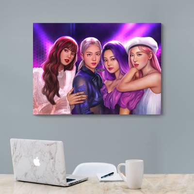 شاسی  طرح گروه کره ای بلک پینک ( BLACKPINK ) - کد : 077