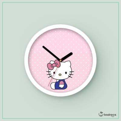 ساعت دیواری  هلوکیتی- Hello Kitty- صورتی