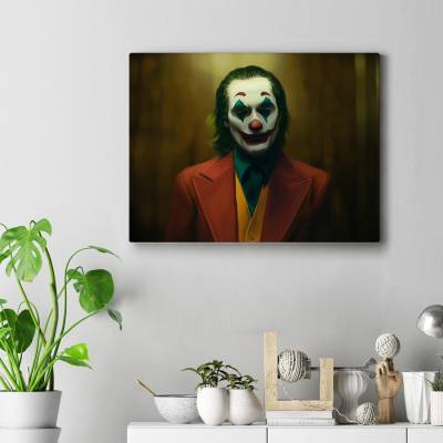 تابلو کنواس (بوم) طرح جوکر (Joker) - کد : 004