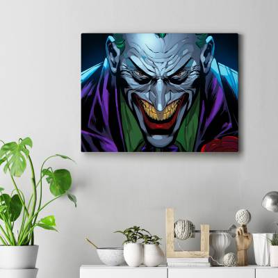 تابلو کنواس (بوم) طرح جوکر (Joker) - کد : 005