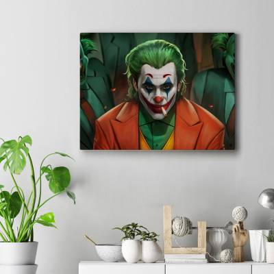 تابلو کنواس (بوم) طرح جوکر (Joker) - کد : 006