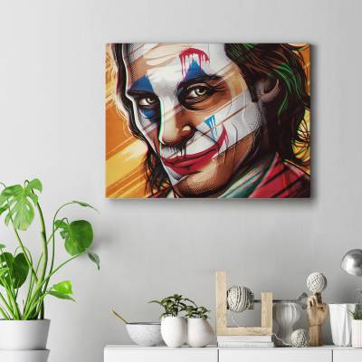 تابلو کنواس (بوم) طرح جوکر (Joker) - کد : 007