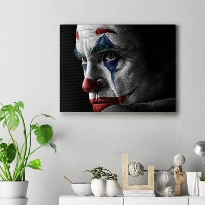 تابلو کنواس (بوم) طرح جوکر (Joker) - کد : 008