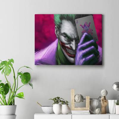 تابلو کنواس (بوم) طرح جوکر (Joker) - کد : 009