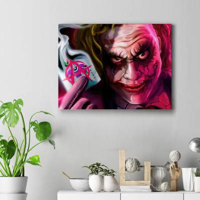 تابلو کنواس (بوم) طرح جوکر (Joker) - کد : 010